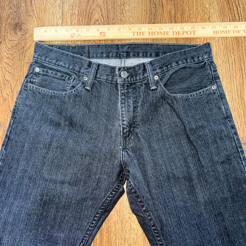 Y2K Levis 514 Straight Fit Mens Jeans 33x32 Dark Wash Denim batwing Cotton 2001